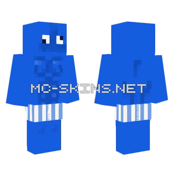 Blue Robot Warrior, front and back