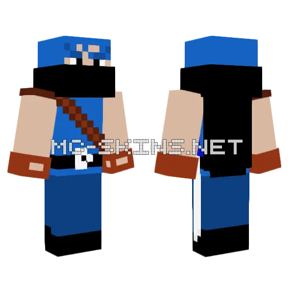 Blue Rogue Skin Minecraft skin, front and back