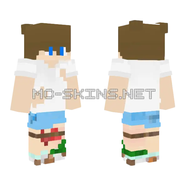 Blue School Uniform, front and back