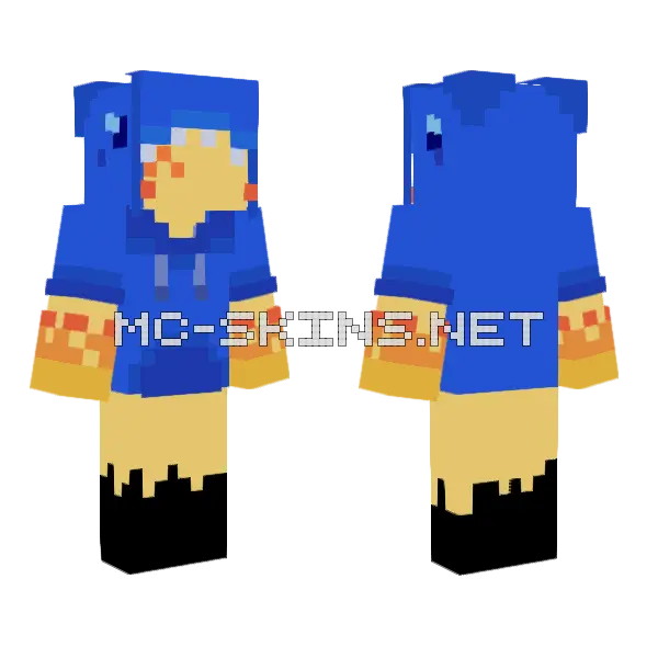 Blue Shark Suit, front and back