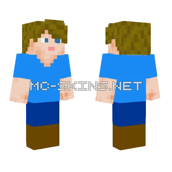 Blue Shirt Boy, front and back