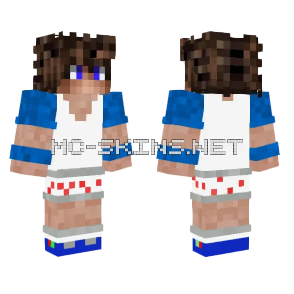 Blue Shirt Boy, front and back
