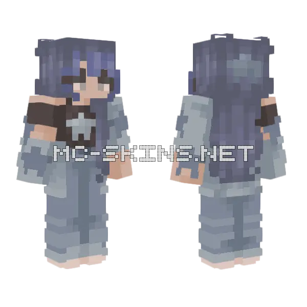 Blue Skies RCE Minecraft skin, front and back
