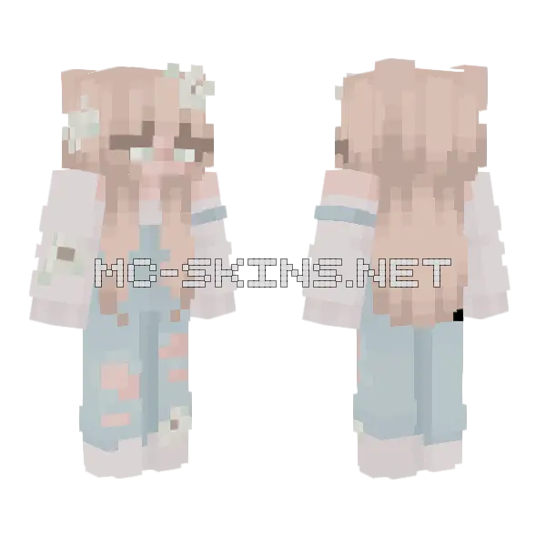 Blue Sky 3 Minecraft skin, front and back
