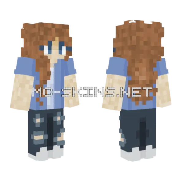 Blue Skys Minecraft skin, front and back