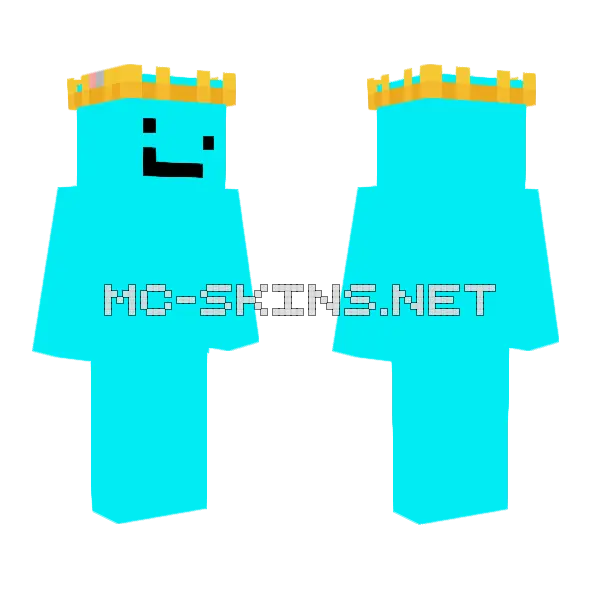 Blue Slime Blob Minecraft skin, front and back