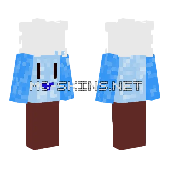 Blue Slime Monster Minecraft skin, front and back