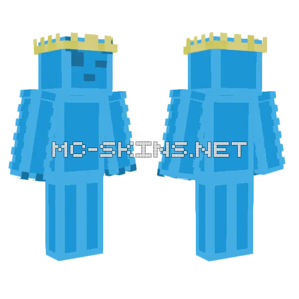 Blue Slimee Minecraft skin, front and back