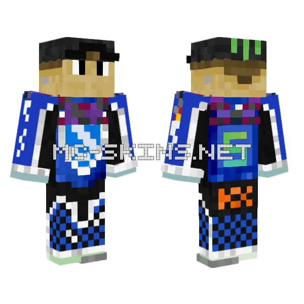 Blue Soccer Jersey, front and back
