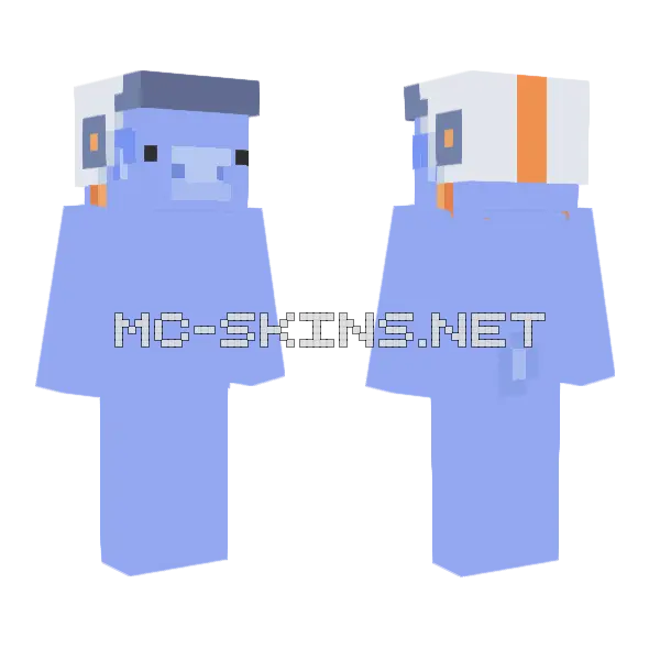 Blue Spaceship Pilot, front and back