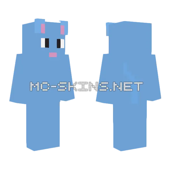 Blue Star Minecraft skin, front and back