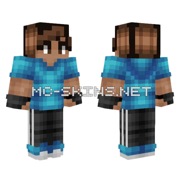 Blue Steve 2020 Minecraft skin, front and back