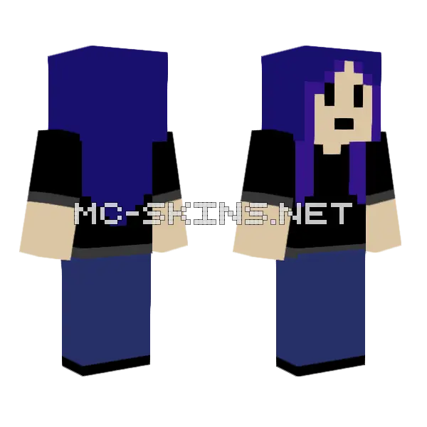 Blue Suit Figure Minecraft skin, front and back