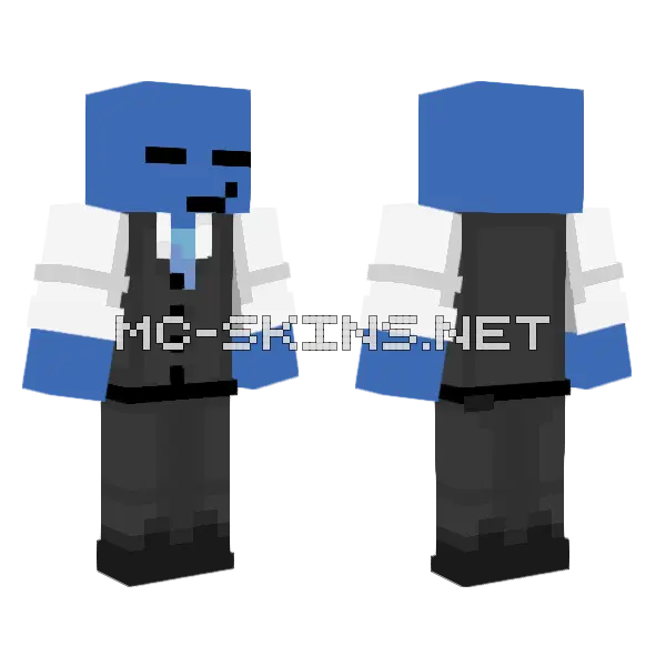 Blue Suit Gentleman, front and back