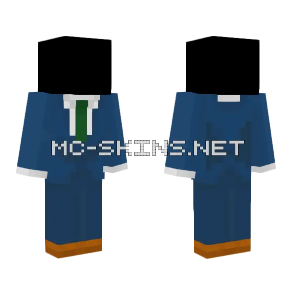 Blue Suit Professional, front and back