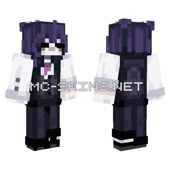 Blue Suit Thing Minecraft skin, front and back