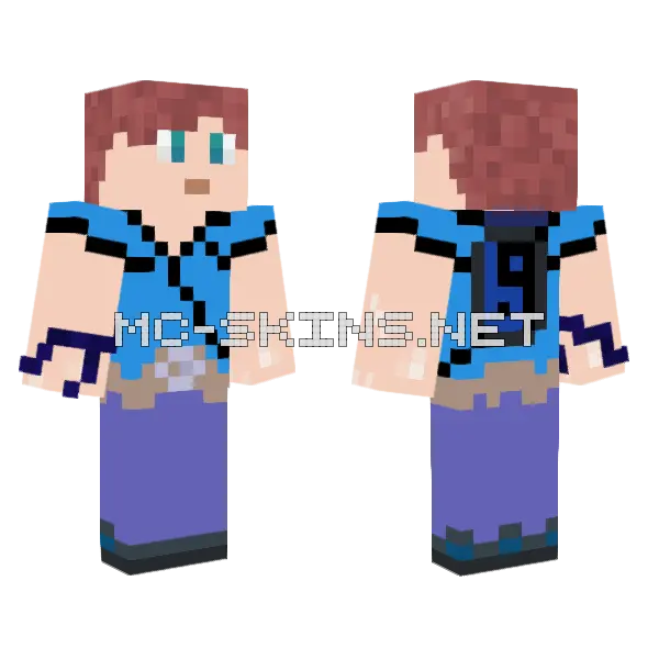 Blue Tech Outfit, front and back