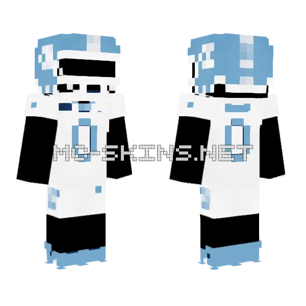 Blue Tech Suit, front and back
