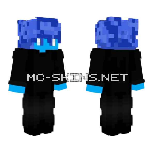 Blue Tech Suit Minecraft skin, front and back