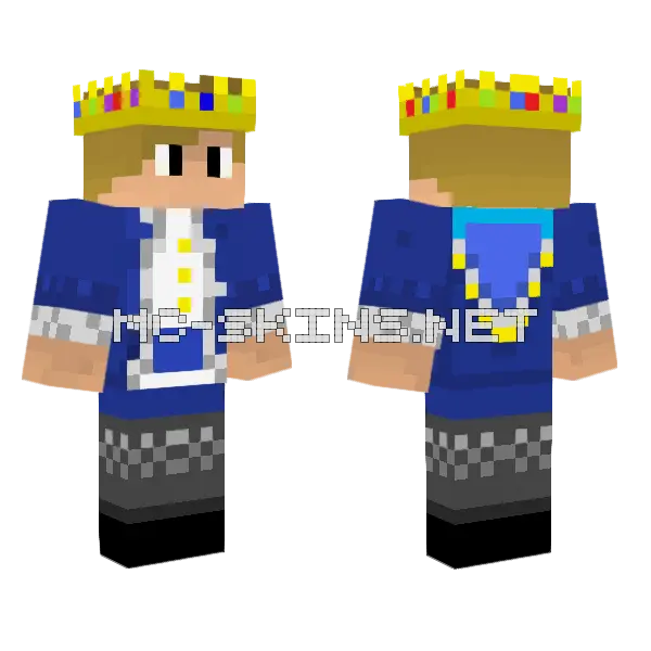 Blue Technoblade Me Minecraft skin, front and back