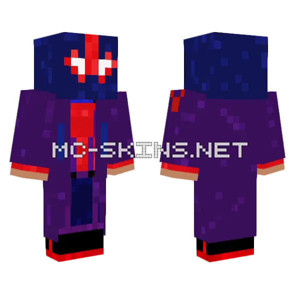Blue Toor Minecraft skin, front and back