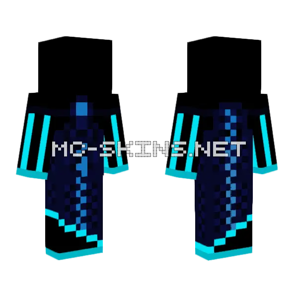 Blue Toothbrush Skin Minecraft skin, front and back