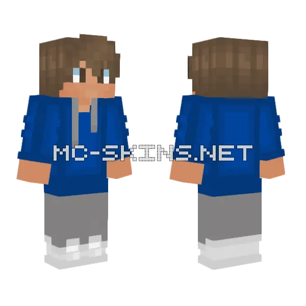Blue Tracksuit Boy, front and back