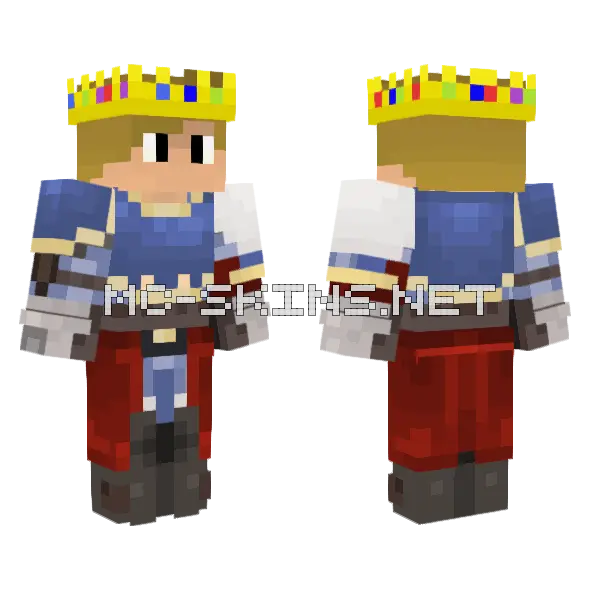 Blue Train Conductor Minecraft skin, front and back