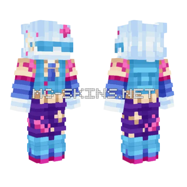 Blue Train Outfit, front and back