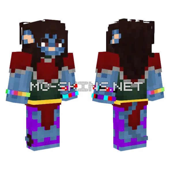 Blue Troll Outfit, front and back