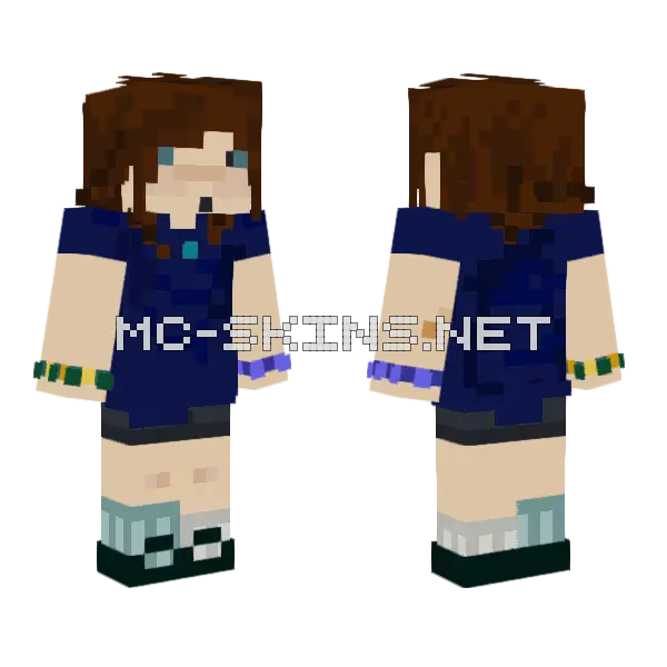 Blue Vest Casual, front and back