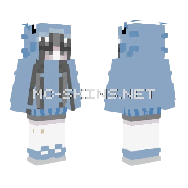 Blue Walrus Creature, front and back