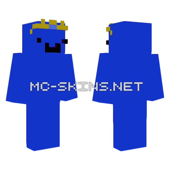 Blue Wemmbu Minecraft skin, front and back