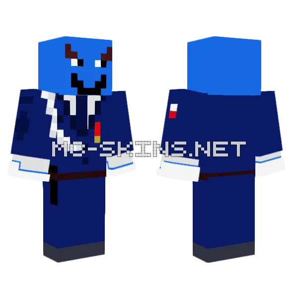 Blue Whale Skin Minecraft skin, front and back