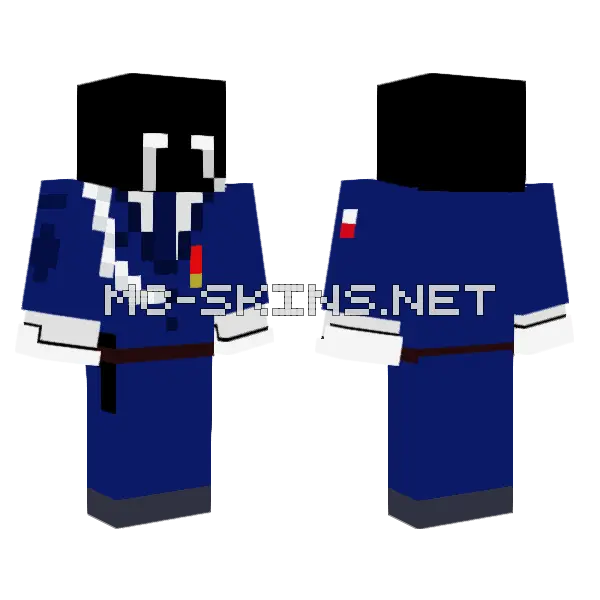 Blue Whale Skin Minecraft skin, front and back