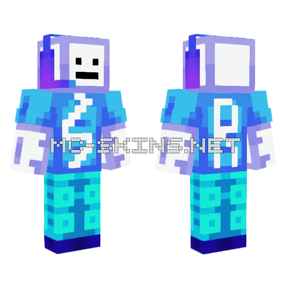 Blue Winter Gear, front and back