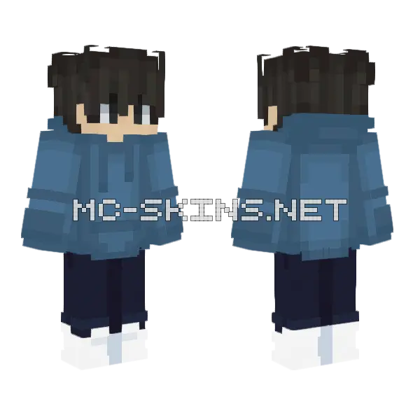 Blue Winter Outfit, front and back