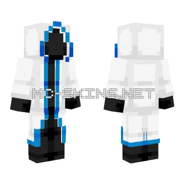 Blue Wizard Hive Style Minecraft skin, front and back