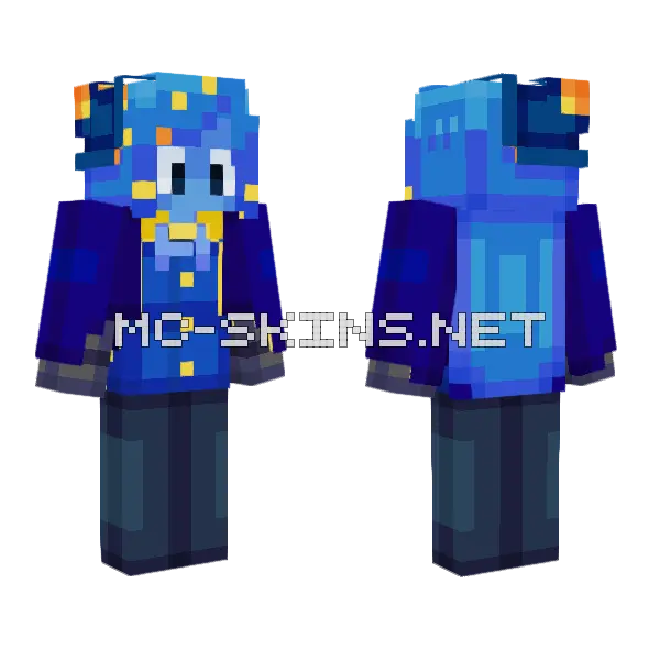Blue Wizard Skin Minecraft skin, front and back