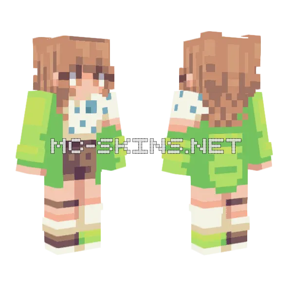 Blueberries RCE Minecraft skin, front and back