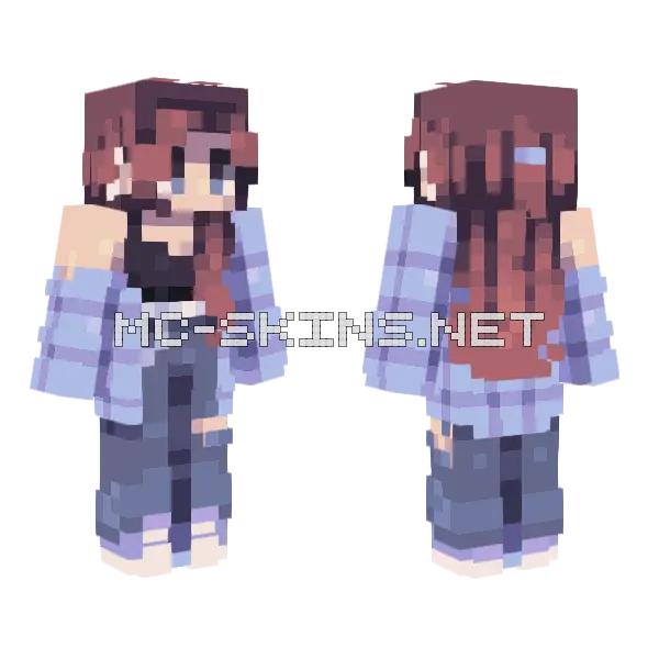 Blueberries Remake Minecraft skin, front and back