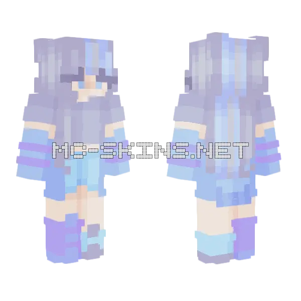 Blueberry Faygo Minecraft skin, front and back