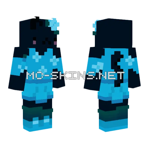 Blueberry Raspberry Minecraft skin, front and back