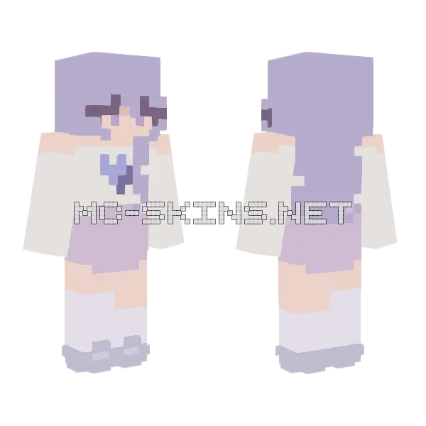 Blueberry Yogurt Prize Minecraft skin, front and back