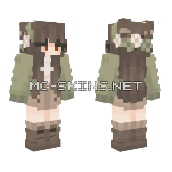 Blueberrybel397 Girl Skin Minecraft skin, front and back