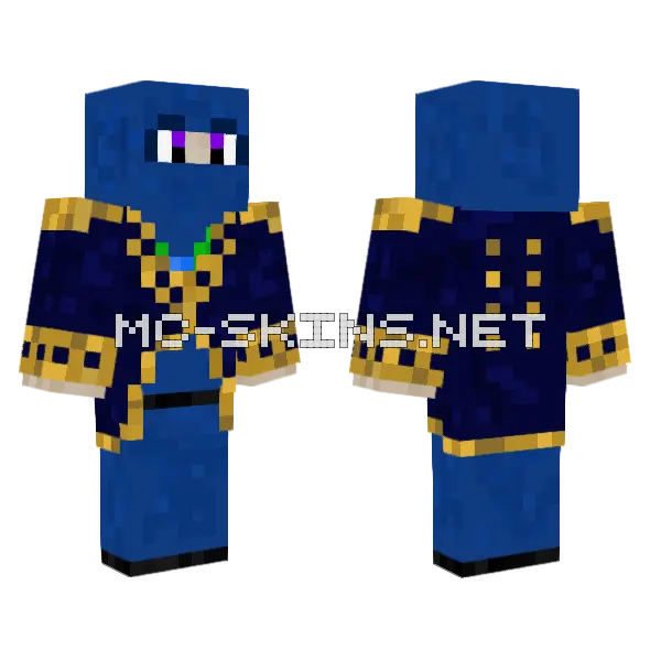 Bluebs63 Blue Outfit Minecraft skin, front and back
