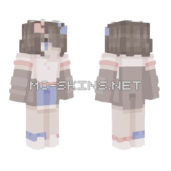 Bluefire Raffle Base Minecraft skin, front and back