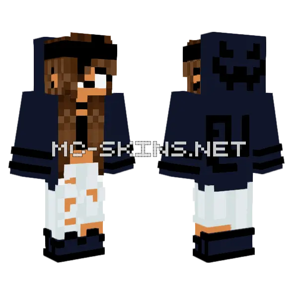 Bluefu Girl 4 Minecraft skin, front and back