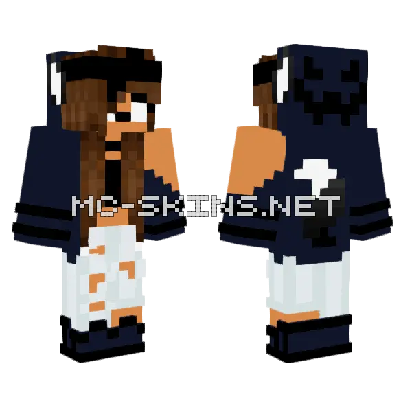 Bluefu Girl 6 Minecraft skin, front and back