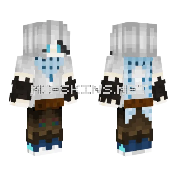 Blueprint Sans Minecraft skin, front and back